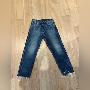 Women’s - Gap Cheeky Straight High Rise Distressed Jeans